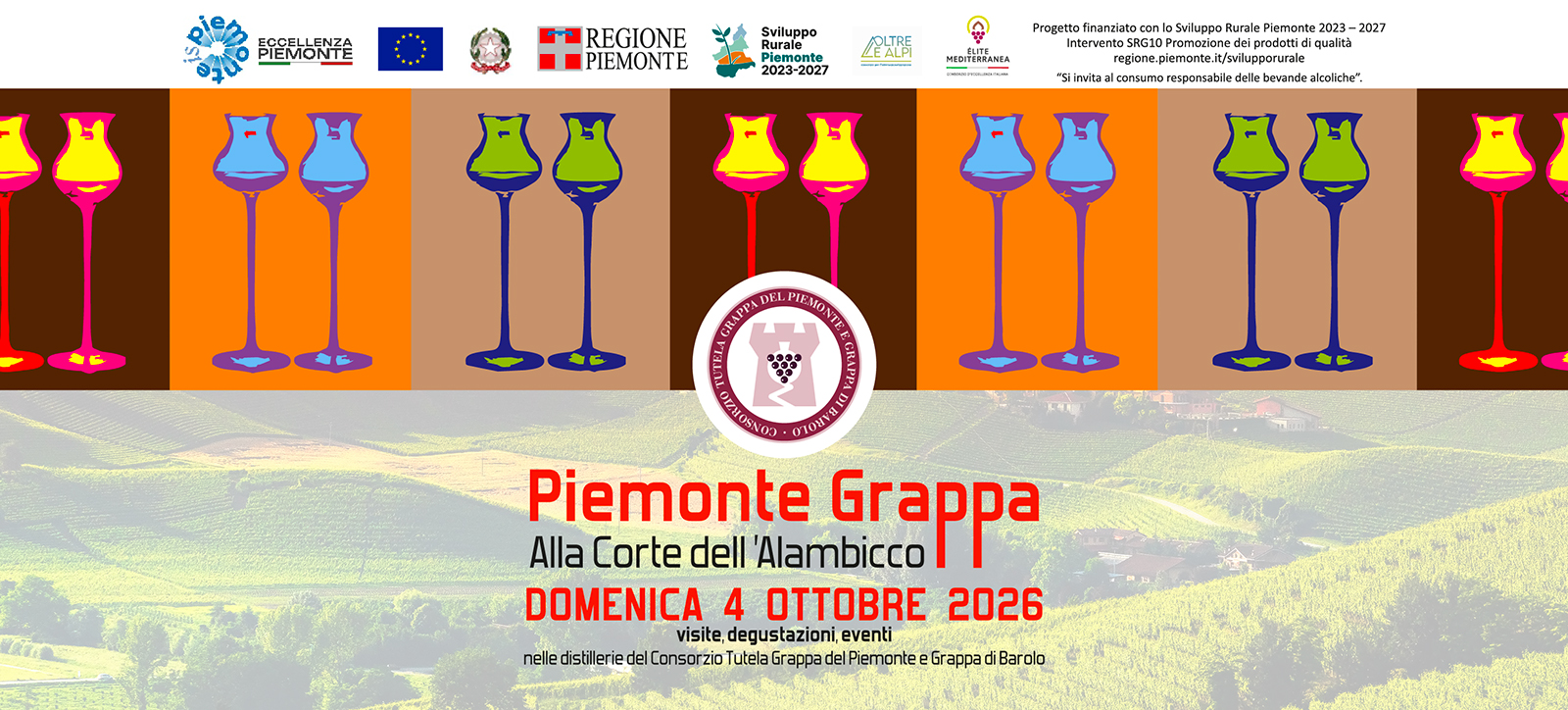 Piemonte Grappa - Alla Corte dell'Alalmbicco - Domenica 4 ottobre 2026 - Scopri tutti i programmi delle distillerie