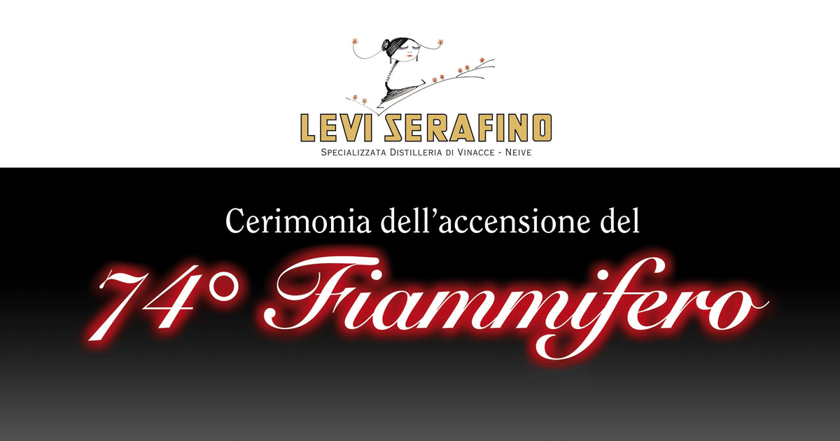 Alla distilleria Levi Serafino l’accensione del 74° fiammifero.